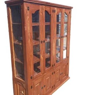 Vitrina de 4 puertas rústica
