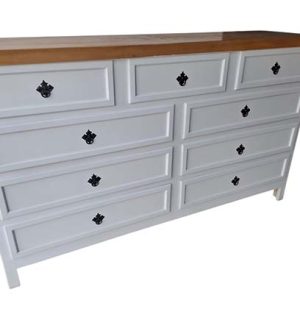 Comoda rustica 9 cajones de madera